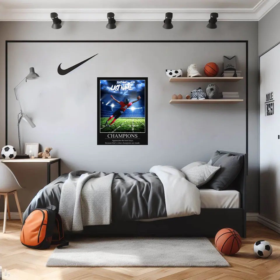 "Bright Lights" Custom Inspirational Football Wall Art