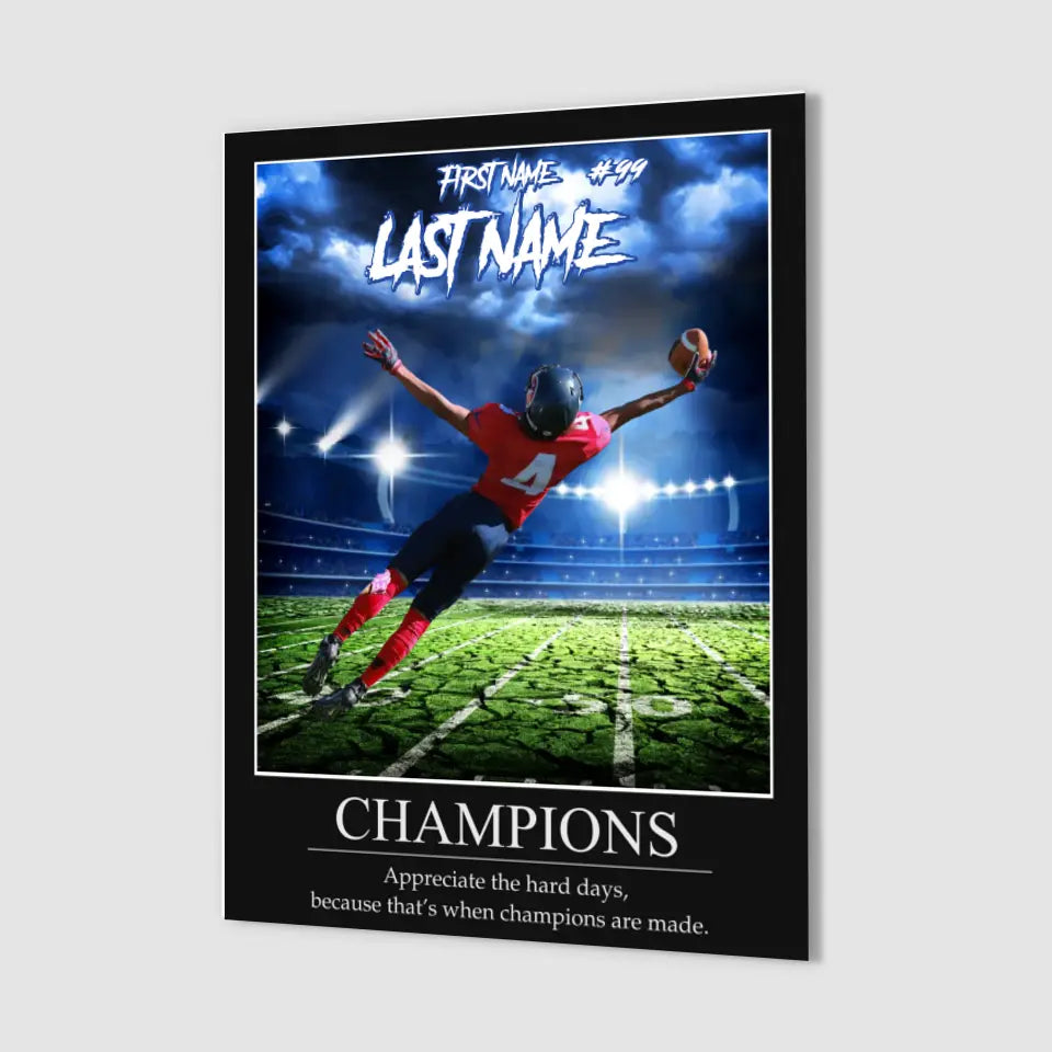 "Bright Lights" Custom Inspirational Football Wall Art