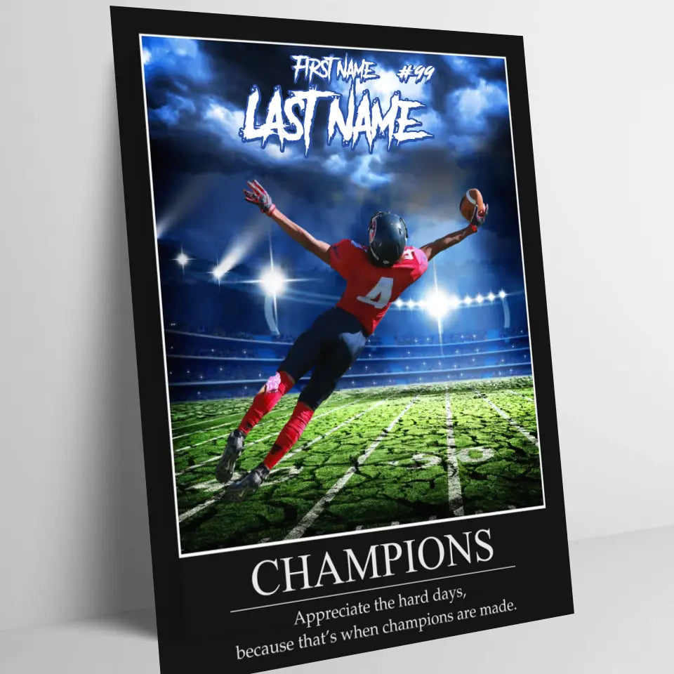 "Bright Lights" Custom Inspirational Football Wall Art