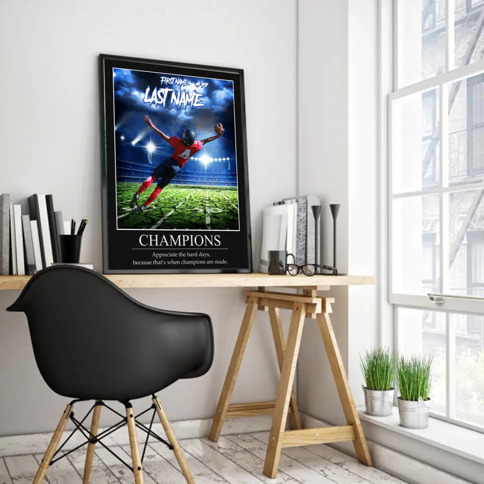 "Bright Lights" Custom Inspirational Football Wall Art