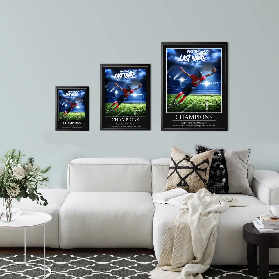 "Bright Lights" Custom Inspirational Football Wall Art