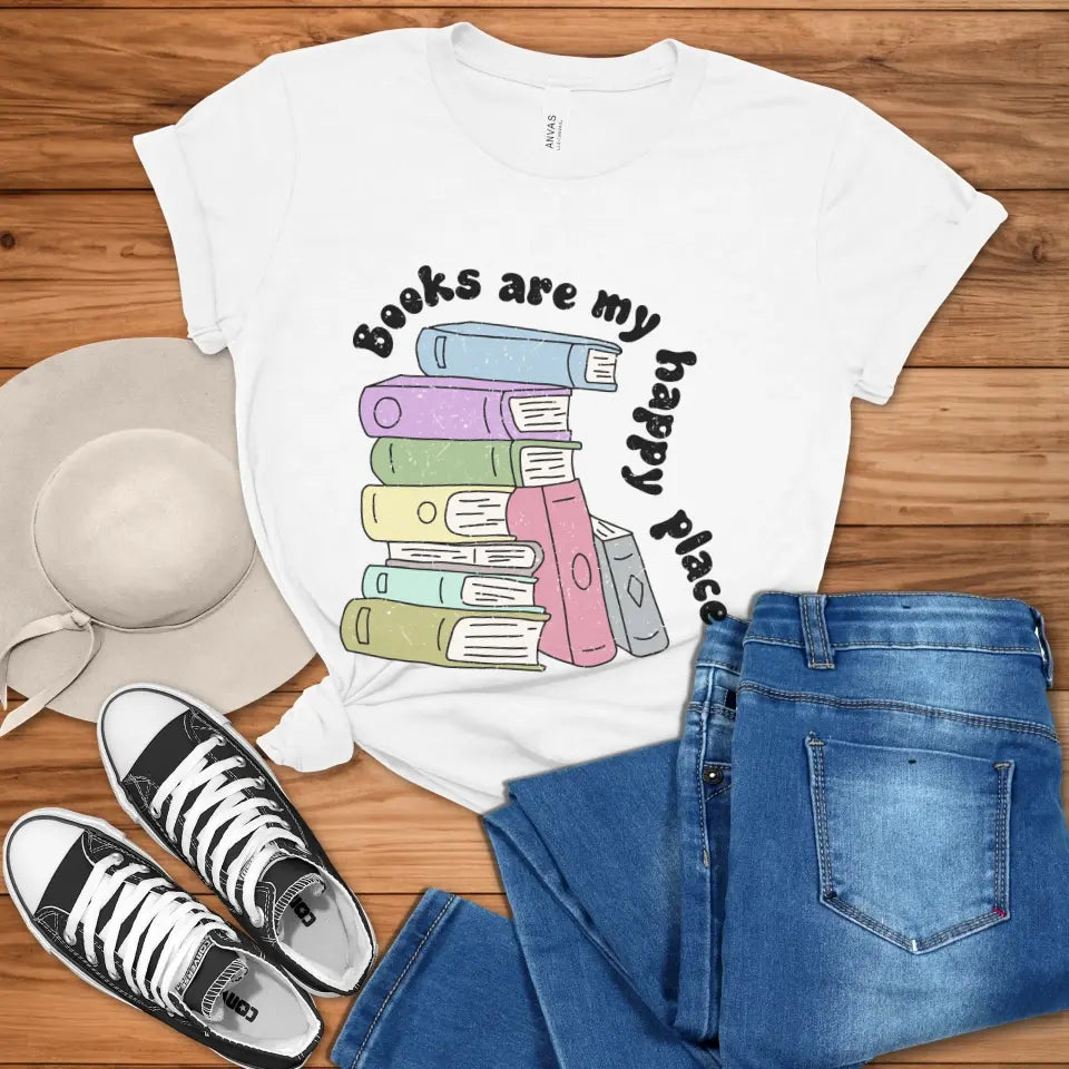 Books Are My Happy Place Tee