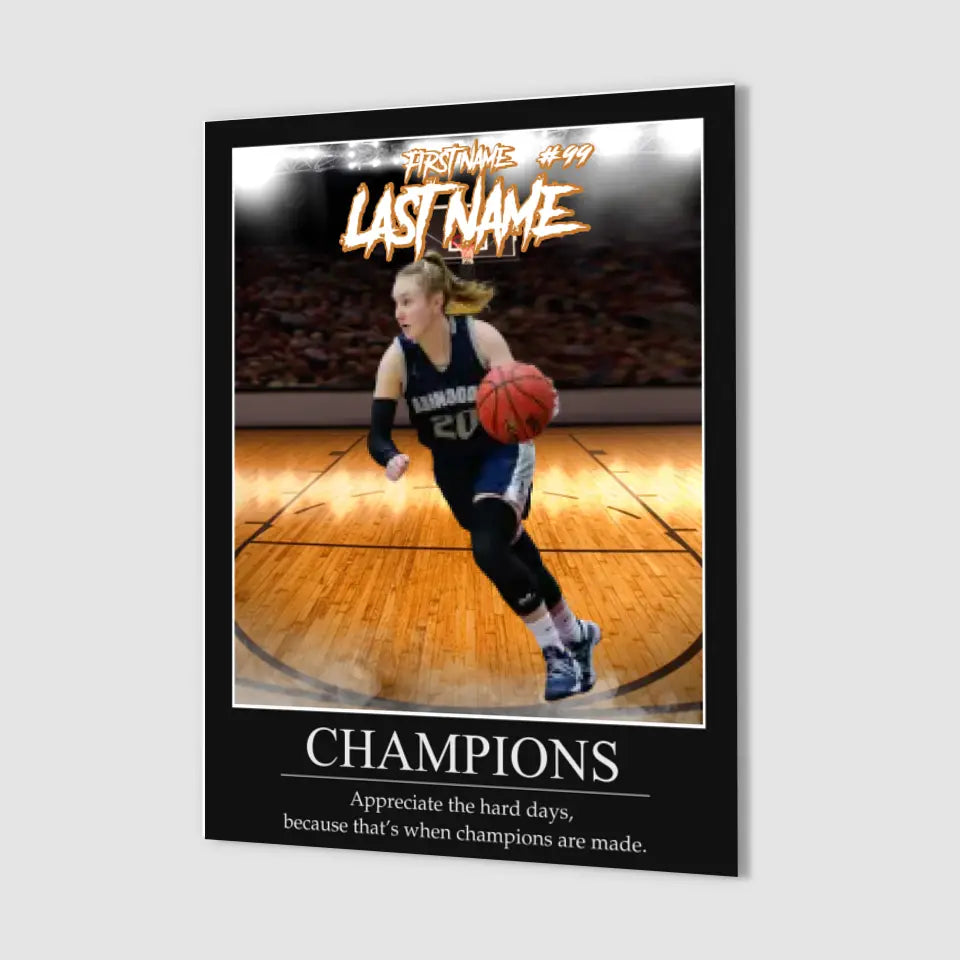 "Bright Lights" Custom Inspirational Basketball Wall Art