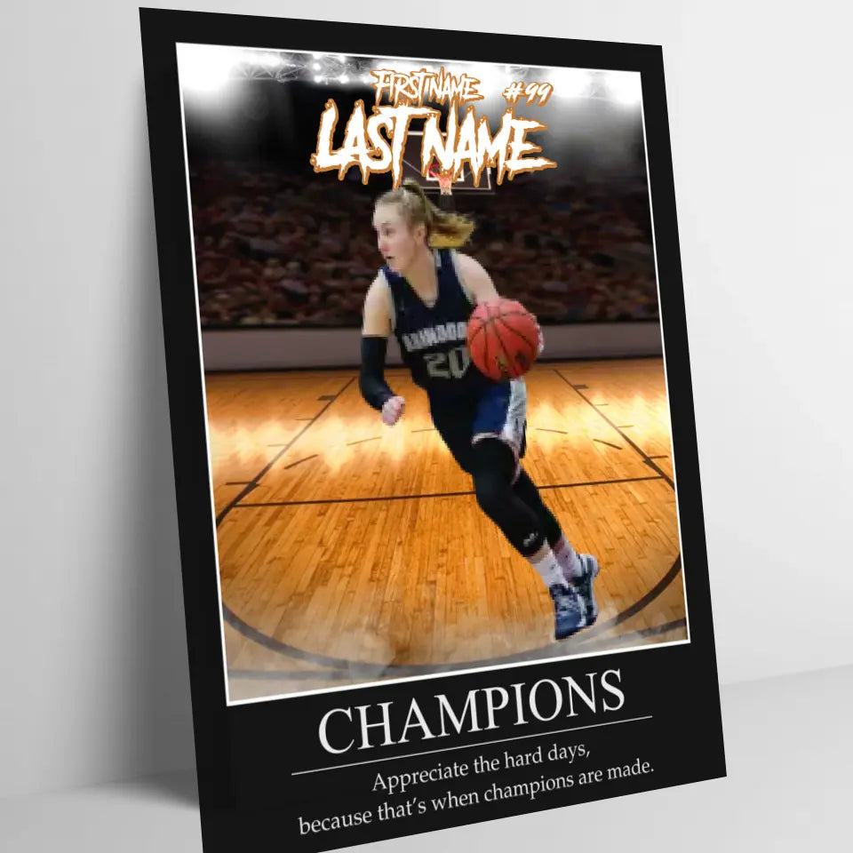 "Bright Lights" Custom Inspirational Basketball Wall Art