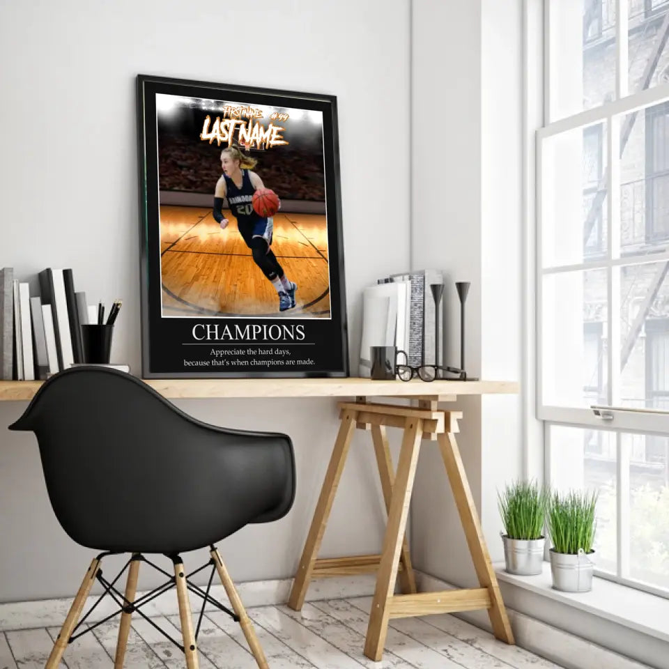 "Bright Lights" Custom Inspirational Basketball Wall Art