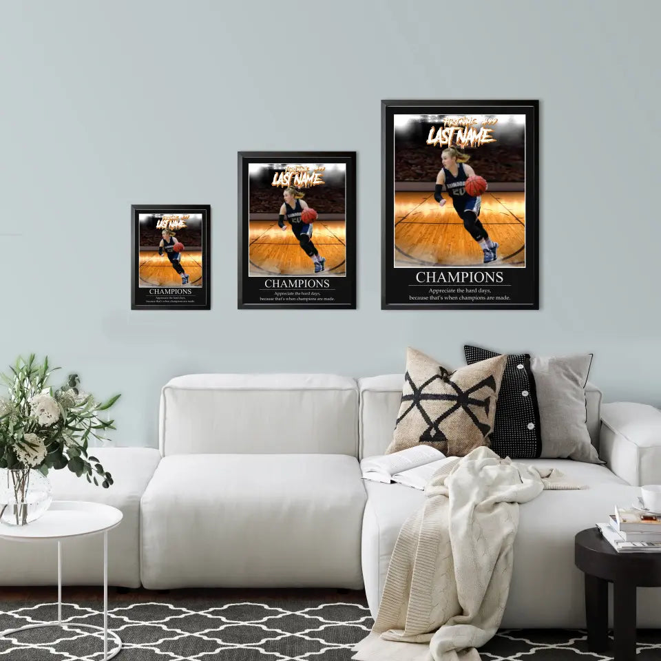 "Bright Lights" Custom Inspirational Basketball Wall Art