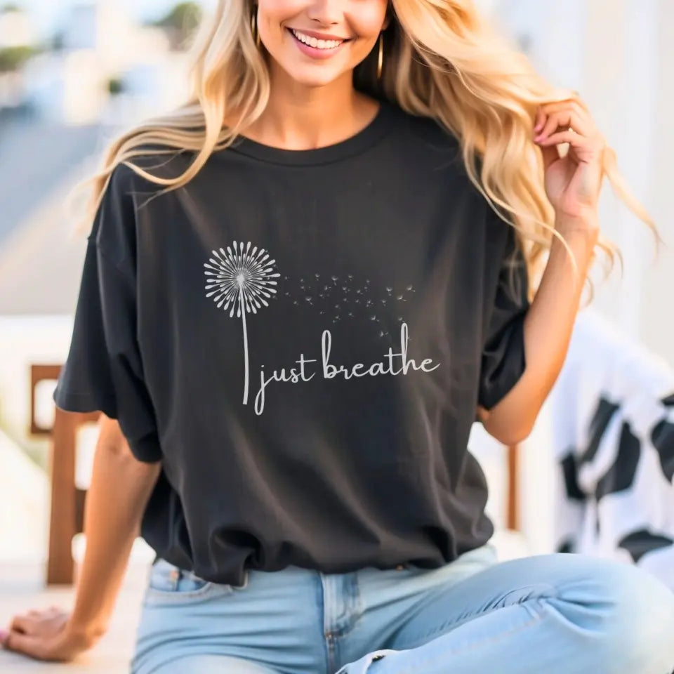 Just Breathe Tee - Dark Shirt Colors