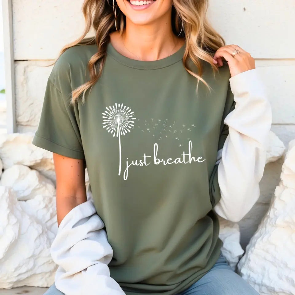 Just Breathe Tee - Dark Shirt Colors